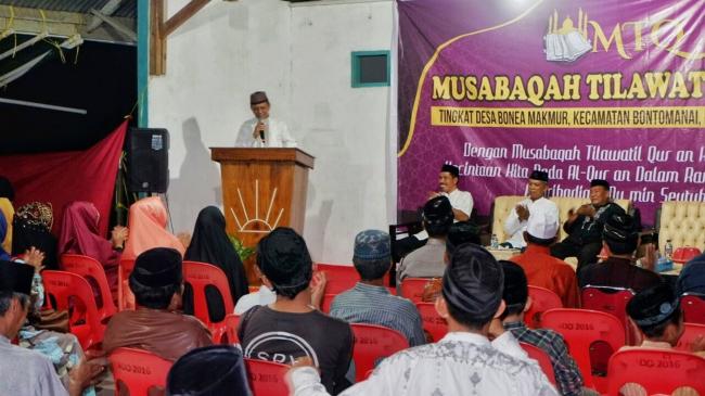 Sekda Selayar Buka MTQ Tingkat Desa Bonea Makmur