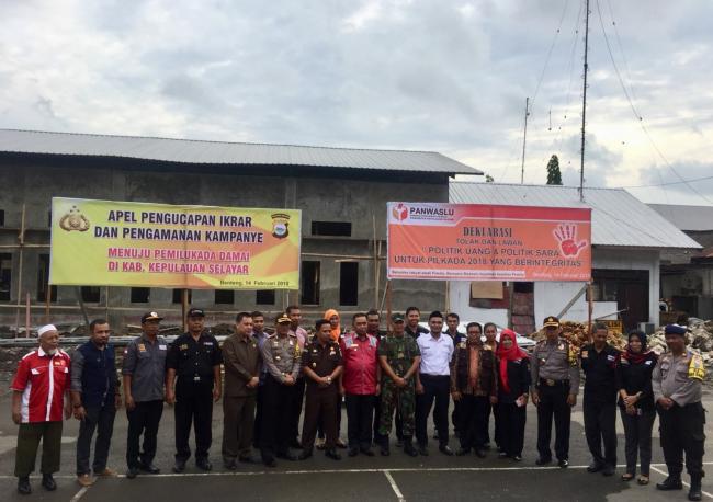 Wabup Kepulauan Selayar Hadiri Apel Pengucapan Ikrar Pilkada Damai Bersama 