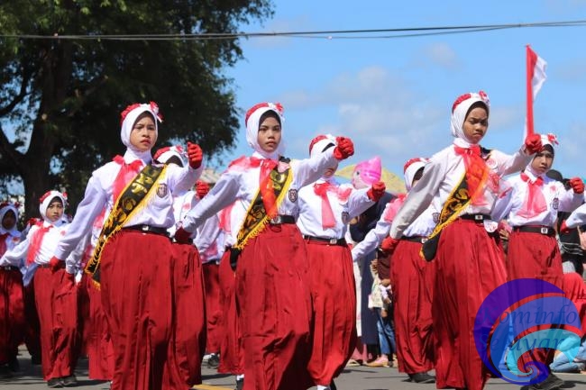 Lomba Gerak Jalan Indah dan Drum Band Meriahkan HUT ke-78 RI Tingkat Kabupaten Kepulauan Selayar