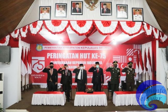 Lagi, Bupati dan Forkopimda Selayar Ikut Upacara Nasional Penurunan Bendera Secara Virtual