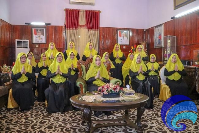 Halal bi Halal dengan Ketua TP PKK Provinsi Sulsel, Ini Harapan Musrifah Basli