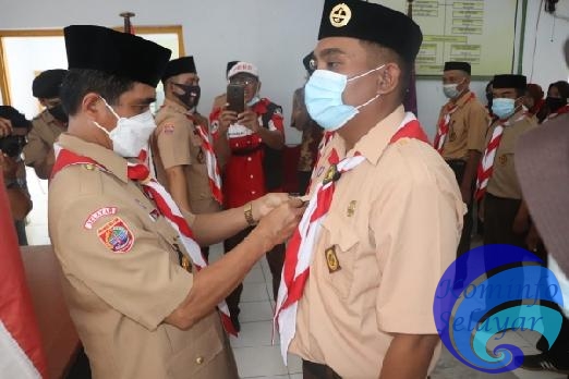 Wabup Selayar Lantik Pengurus Kwarran, Mabiran dan DKR Gerakan Pramuka Kecamatan Pasimasunggu