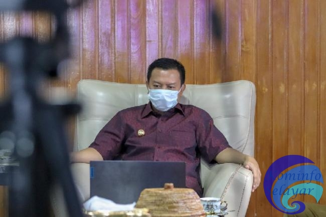 Bupati Selayar Ikuti Halal Bi Halal Pemprov Sulsel, Gubernur Minta Maaf Secara Virtual
