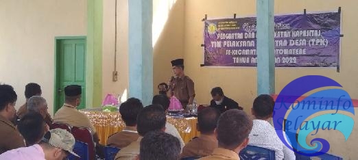 Wabup Buka Pelatihan Penguatan Kapasitas TPK Desa se Kecamatan Bontomatene