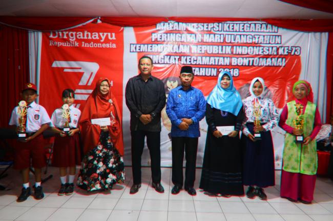 Semarak Malam Ramah Tamah HUT RI ke-73 di Kecamatan Bontomanai 