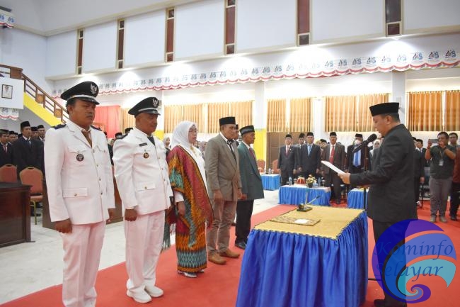 Beri Arahan pada Pengukuhan Masa Jabatan 38 Kades, Bupati Basli Ali Tekankan Jangan Sok Pintar