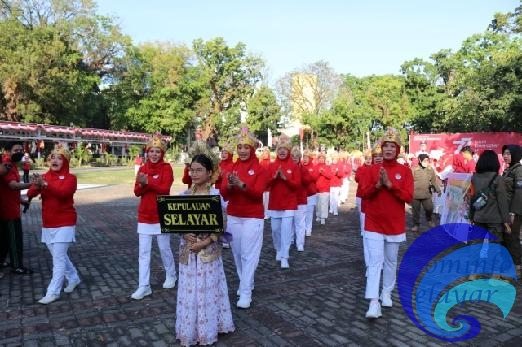 PKK Selayar Juara I Barisan Terbaik Defile Gerakan Sulsel Anti Mager