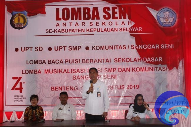 Meriahkan HUT RI ke-74, Disdikbud Selayar Gelar Lomba Seni Antar Sekolah