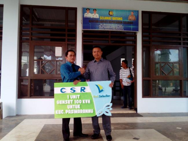 Masyarakat Pasimarannu Dapat Bantuan Mesin Listrik 100 KVA
