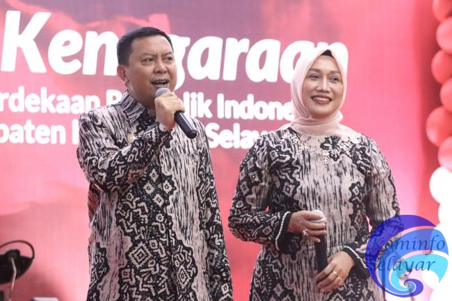Resepsi Kenegaraan Hut Ke79 RI, Bupati Basli Ali Apresiasi Pasukan Pengibar Bendera Merah Putih