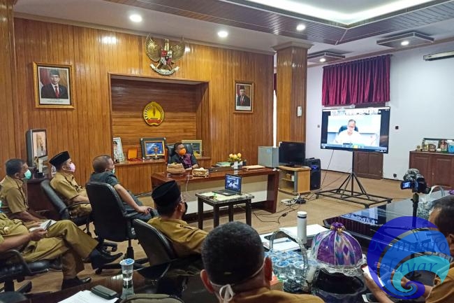 Basli Ali Ikuti Video Conference dengan Mendagri Tito Karnavian