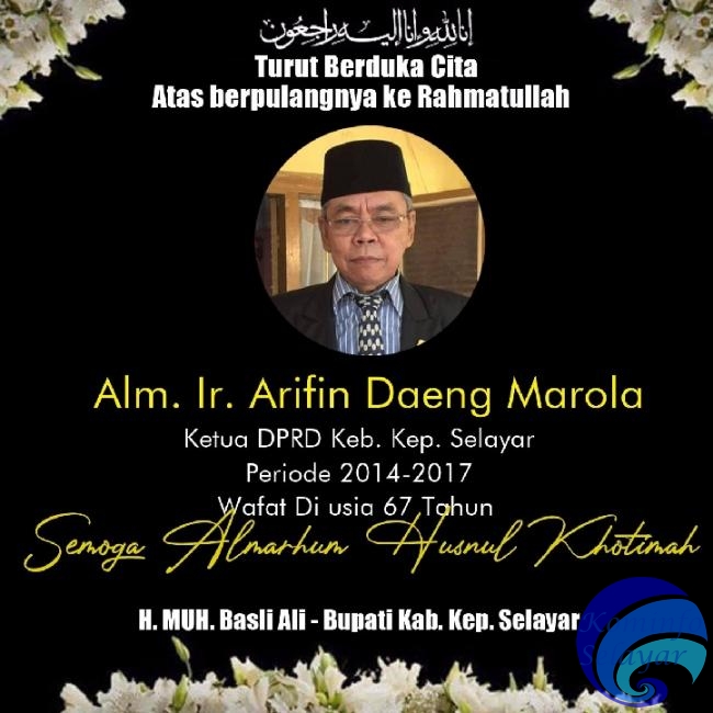 Mantan Ketua DPRD Selayar Tutup Usia, Bupati MBA Sampaikan Belasungkawa