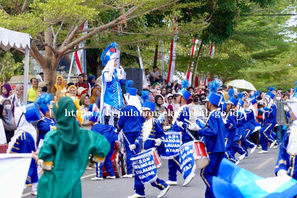 SDN Jinato Ukir Sejarah, Ikut Lomba Gerak Jalan Indah dan Drum Band HUT RI ke-80 di Selayar