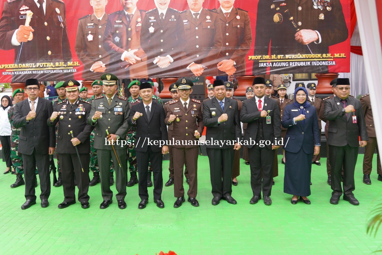 Bupati dan Wabup Selayar Hadiri HUT ke-80 Kejaksaan, Sampaikan Harapan Hukum