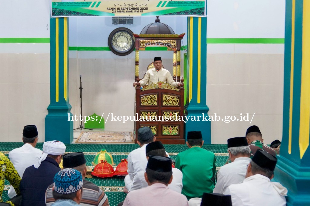 Peringatan Maulid di Masjid Besar Babul Khaer, Wabup Muhtar Tekankan Pentingnya Meneladani Rasulullah