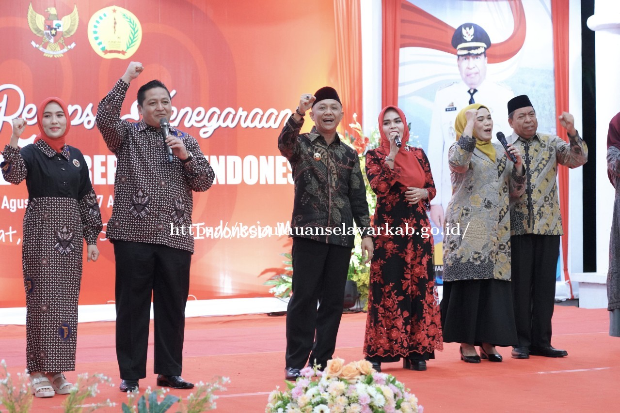 Bupati Natsir Ali Ajak Masyarakat Bersatu Bangun Daerah di Resepsi Kenegaraan HUT ke-80 RI
